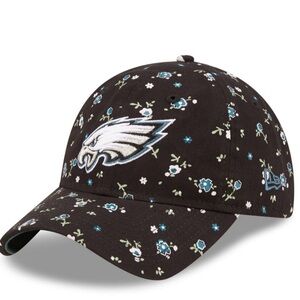 Women's New Era Black Philadelphia Eagles Floral 9TWENTY Adjustable Hat